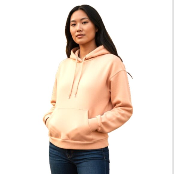 H&M Divided Pink Cropped Hoodie Sweatshirt Women’s Sz XS Drawstring Long Sleeve - Picture 2 of 11